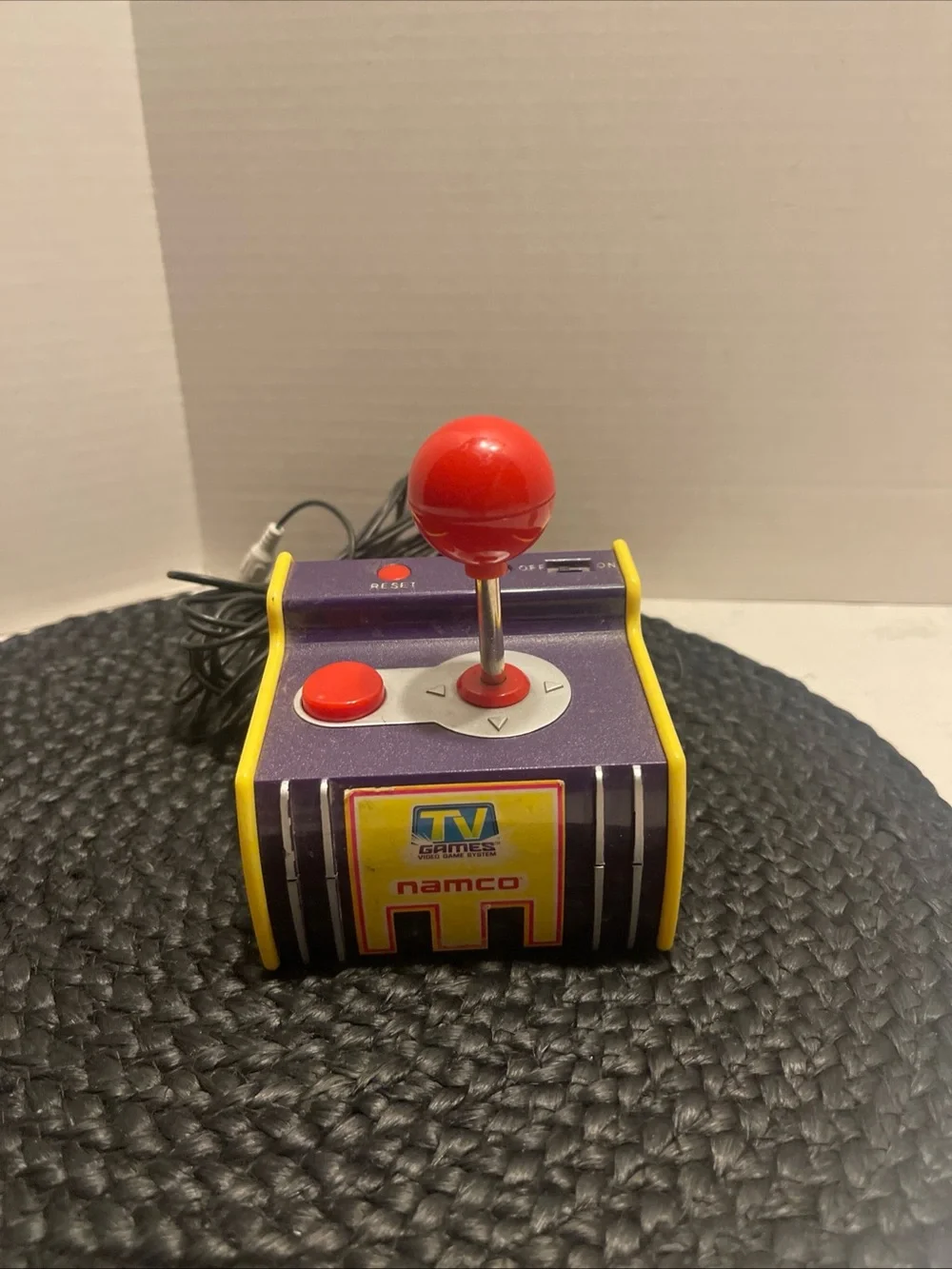 Namco plug & play Purple TV Games Joystick with Red Ball Handle PAC Man